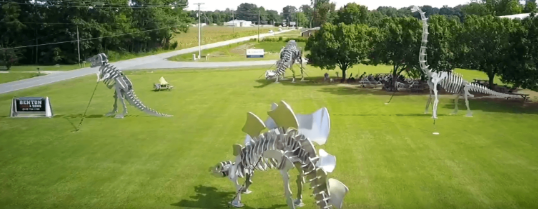 Large Yard Art - Big Yard Sculptures - Large Metal Art - Large Dinosaurs metal sculptures