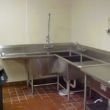 Custom Fabricated Stainless Steel Corner Sink Dish Line - Commercial Kitchen Equipment